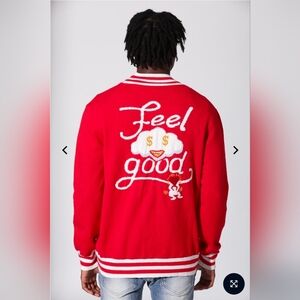 Fifth Loop Embroidery Print Mens Cardigan